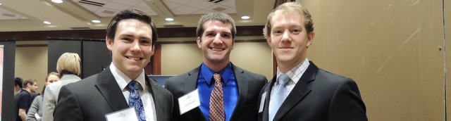 Photo of students in interview suits.