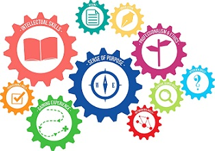 Gear logo for professional competencies
