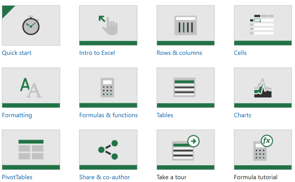 MS Excel training options